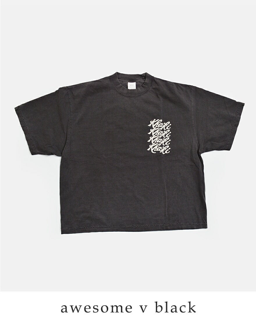 kha:ki カーキ プリント ワイド Tシャツ WIDE TEE mil26scs3498-9