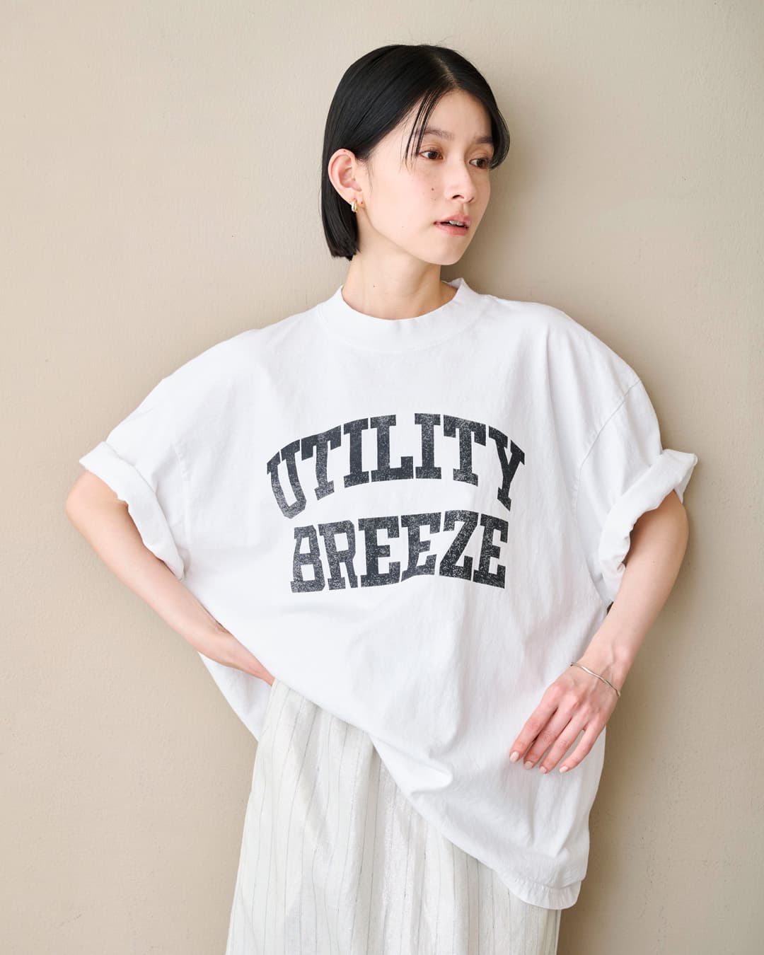 NEW]kha:ki カーキ プリント ワイド Tシャツ WIDE TEE mil26scs3498-9