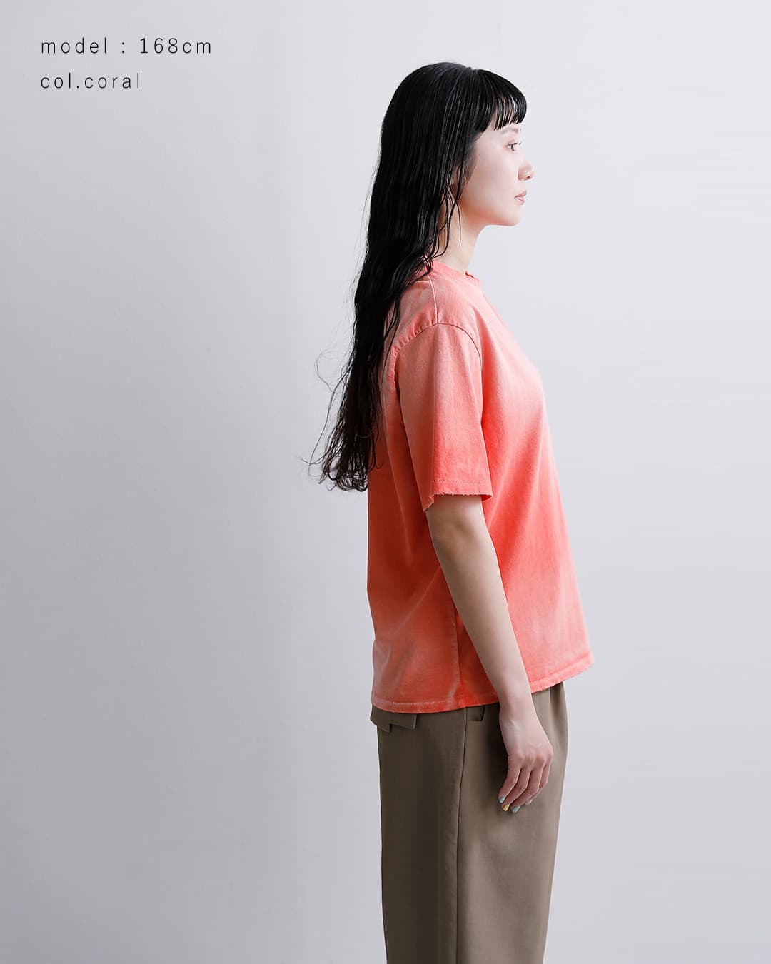 MOOJIMOOJI ムージームージー オーバー サイズ クロップ エイジド T