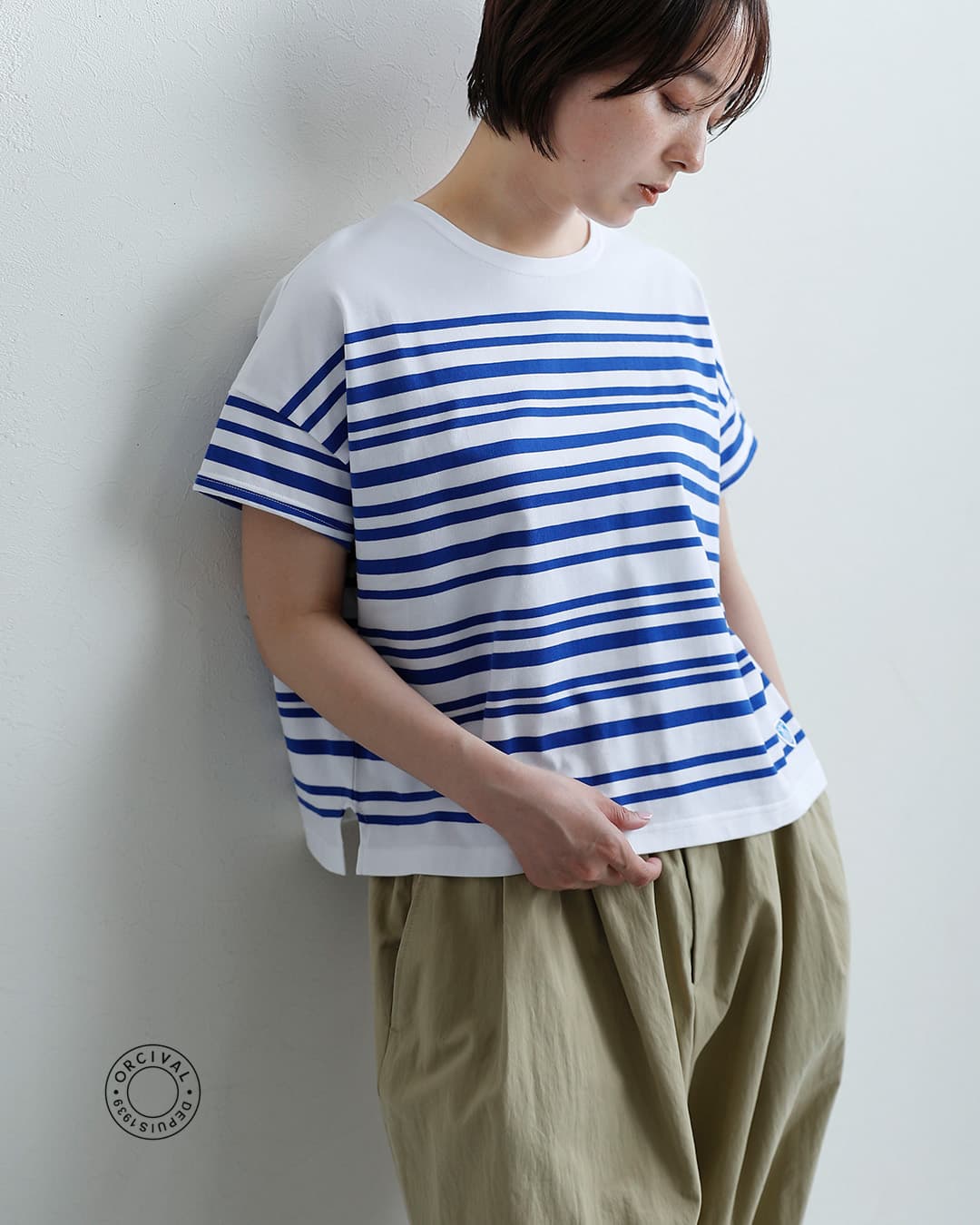 ORCIVAL オーチバル オーシバル 40/2ジャージー ボートネック ショート