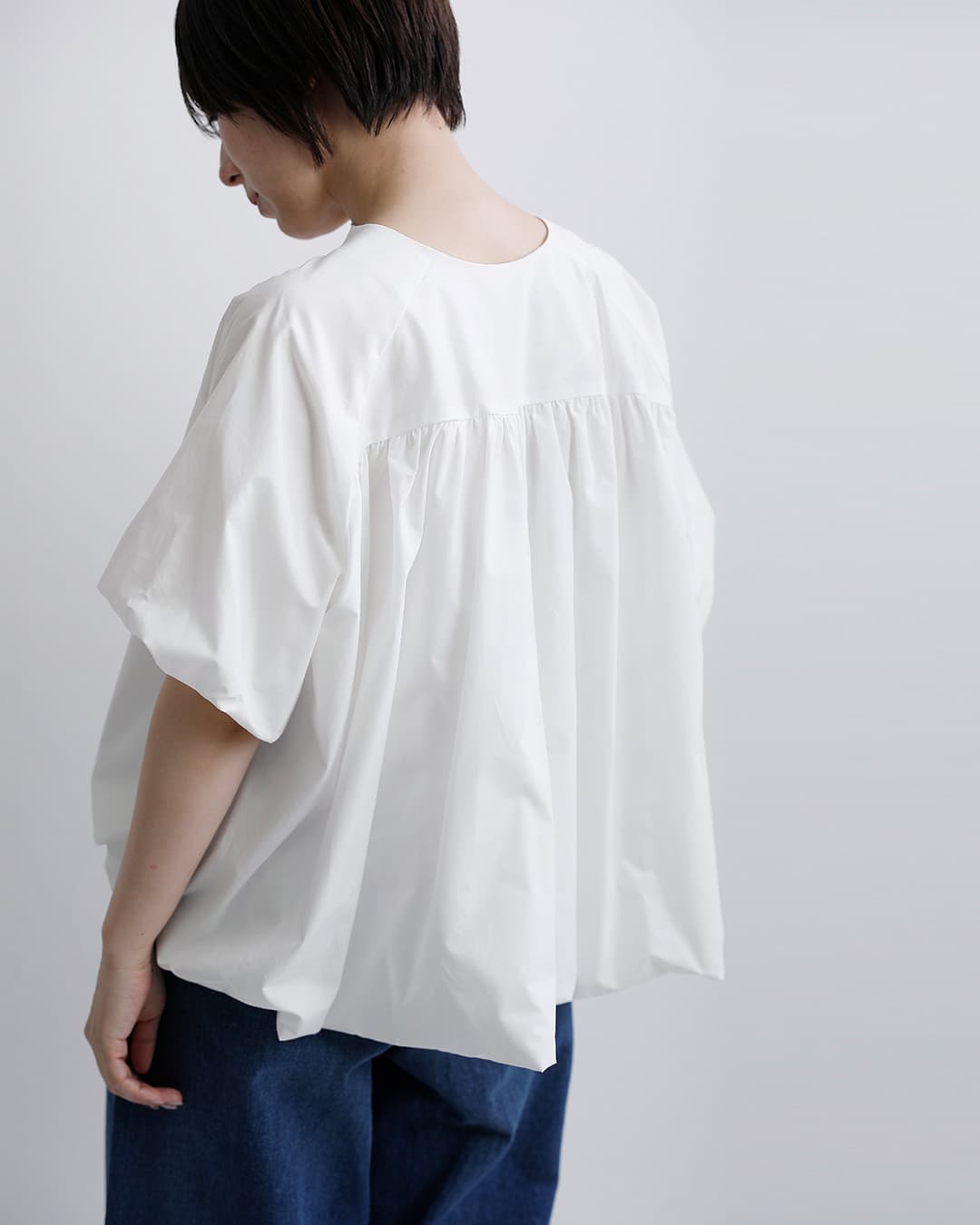 20%OFF】mizuiro ind ミズイロインド コットン バルーン ノーカラー