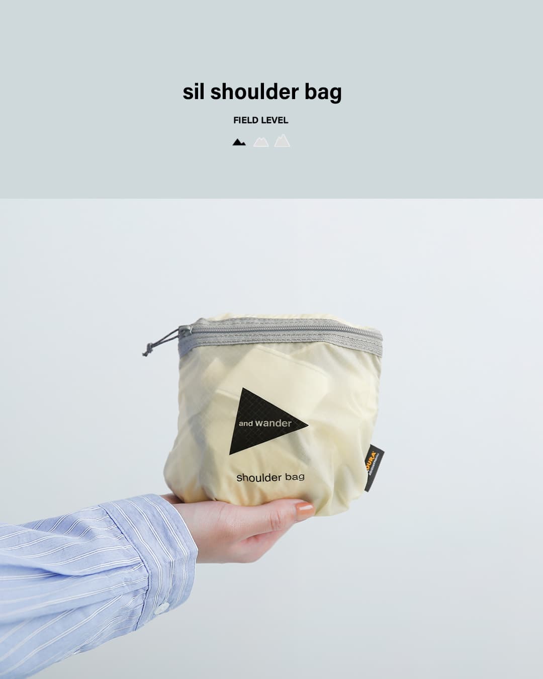 and wander アンドワンダー シル ショルダーバッグ sil shoulder bag