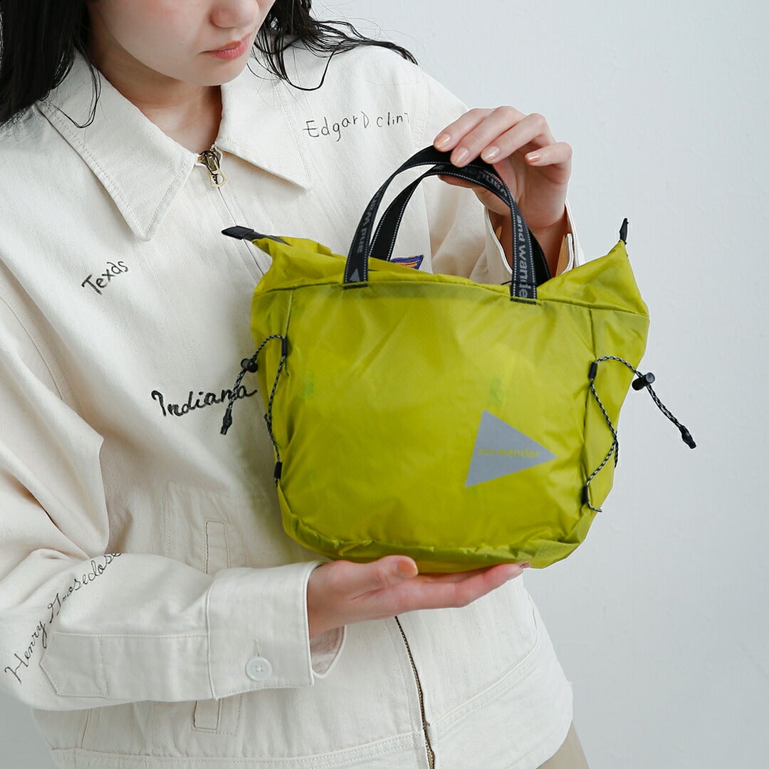 and wander アンドワンダー シル ミニトートバッグ sil mini tote bag