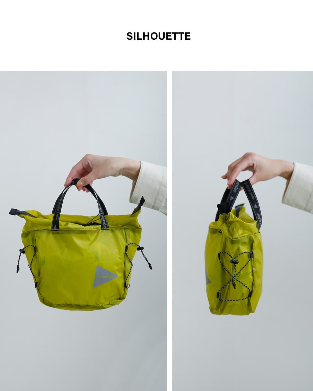 and wander アンドワンダー シル ミニトートバッグ sil mini tote bag