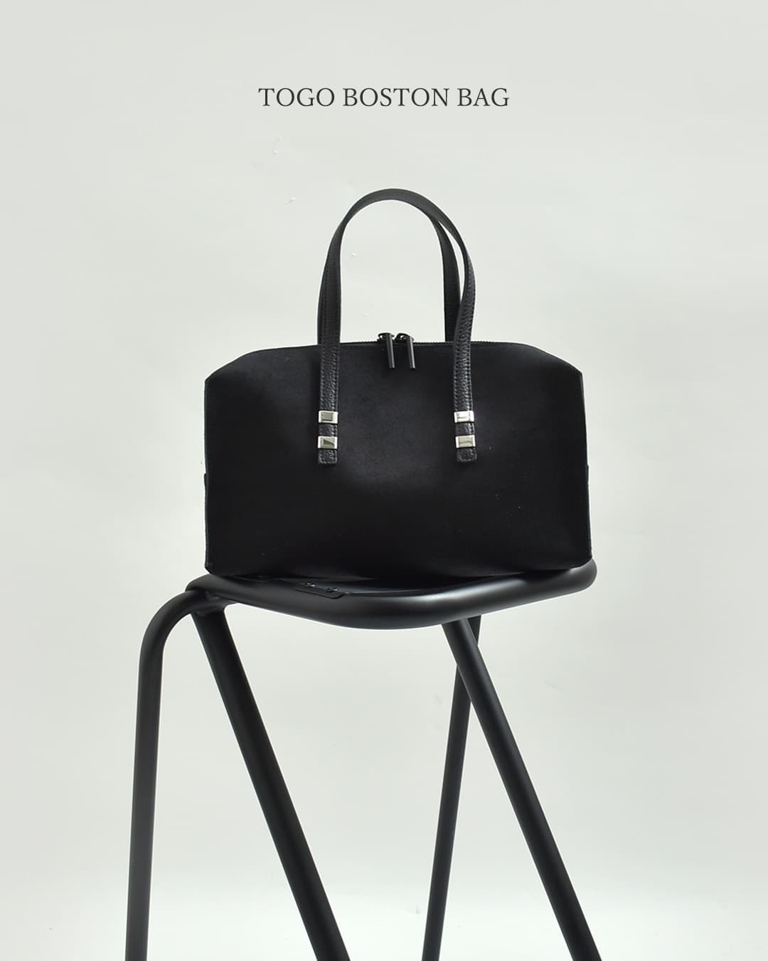 POMTATA ポンタタ カウレザースエード スクエア ボストンバッグ TOGO