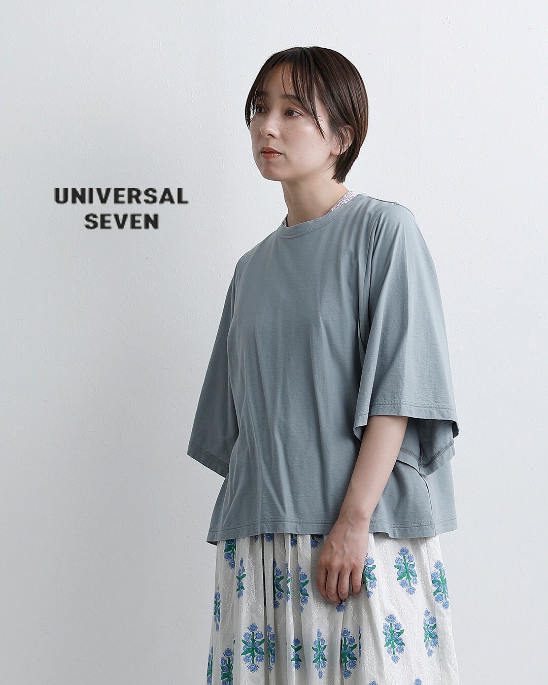 universal seven ユニヴァーサルセブン COOL強撚天竺 BIGスリーブ T