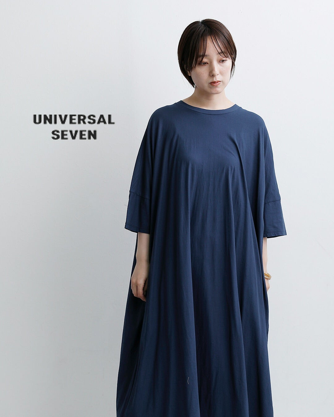universal seven ユニヴァーサルセブン COOL強撚天竺 クルーネック