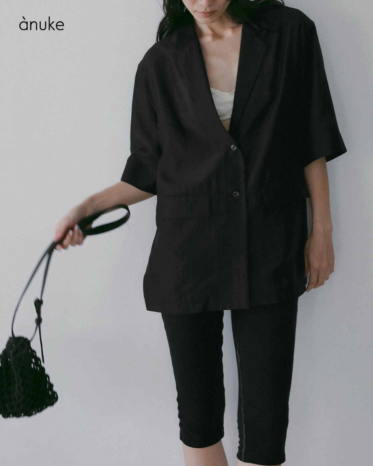 anuke アンヌーク シアー ハーフスリーブ ジャケット Sheer Halfsleeve