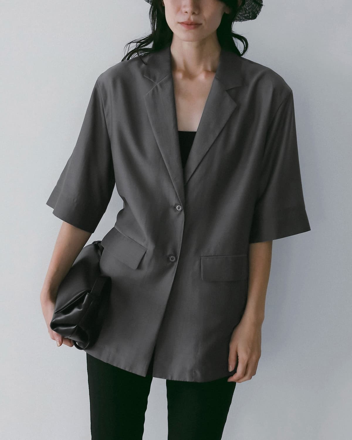 anuke アンヌーク シアー ハーフスリーブ ジャケット Sheer Halfsleeve