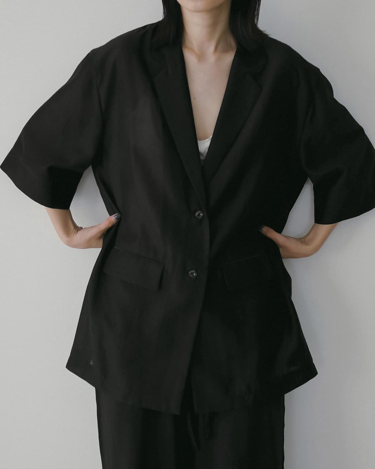アンヌーク ハーフ スリーブ ジャケット anuke アンヌーク シアー ハーフスリーブ ジャケット Sheer Halfsleeve