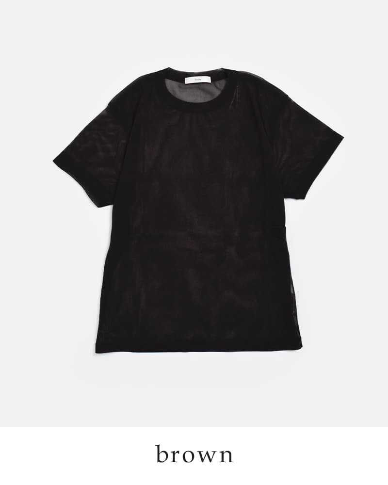 anuke アンヌーク シアー チュール 半袖 Tシャツ Sheer Tulle T-Shirts