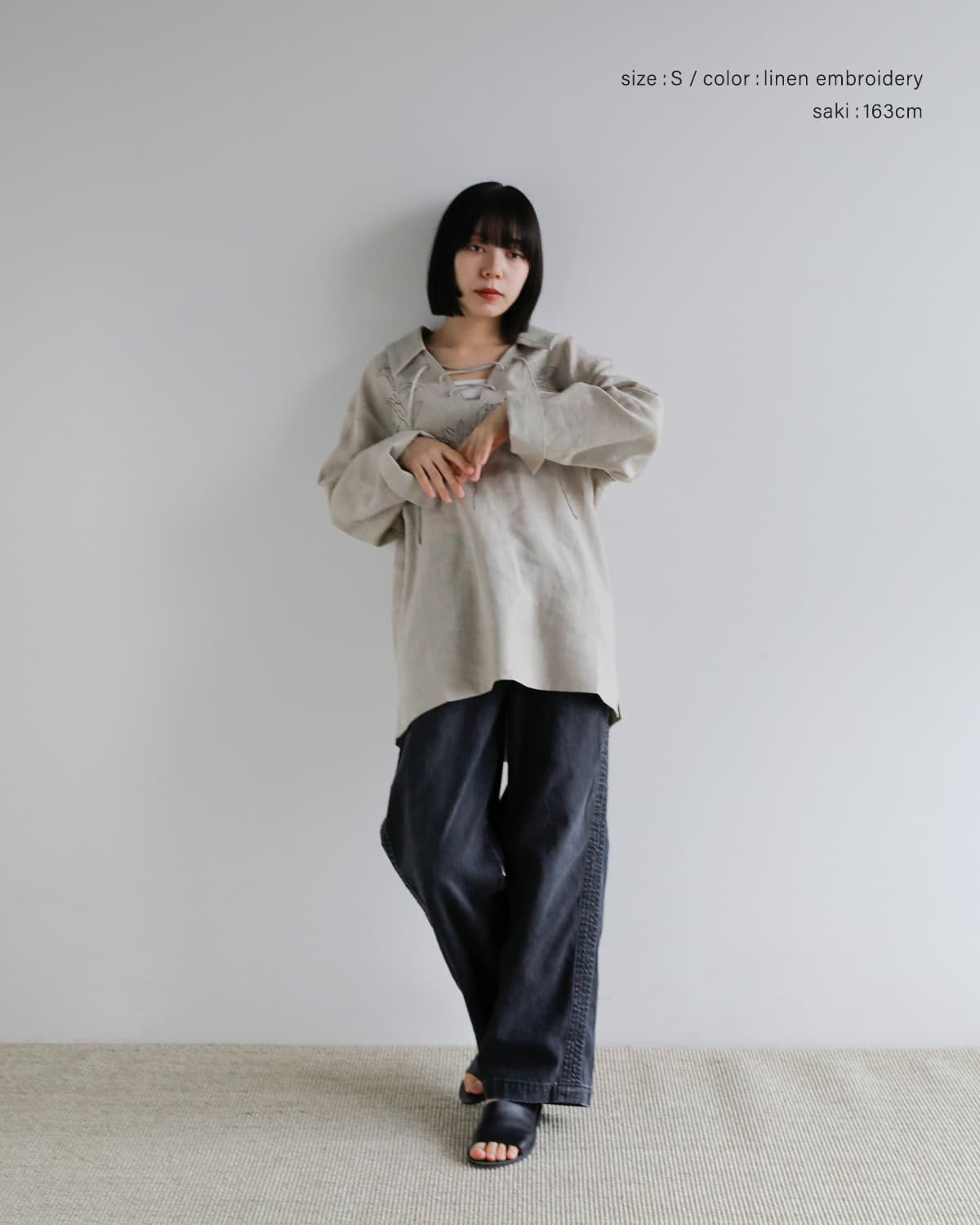 TANAKA タナカ リネン プルオーバー セーラーカラー チュニック “THE