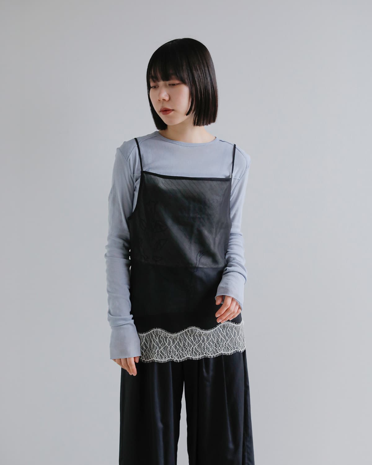 TANAKA タナカ リバーシブル 裾レース キャミソール “COMBI-CAMI TOP
