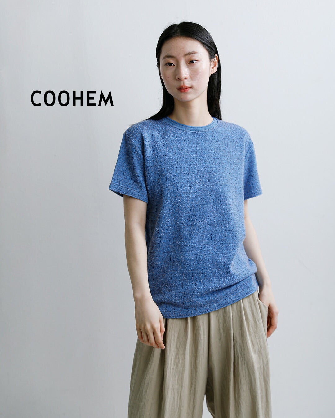 30%OFF】COOHEM コーへン KOUHEN ツイード Tシャツ 11-262-024