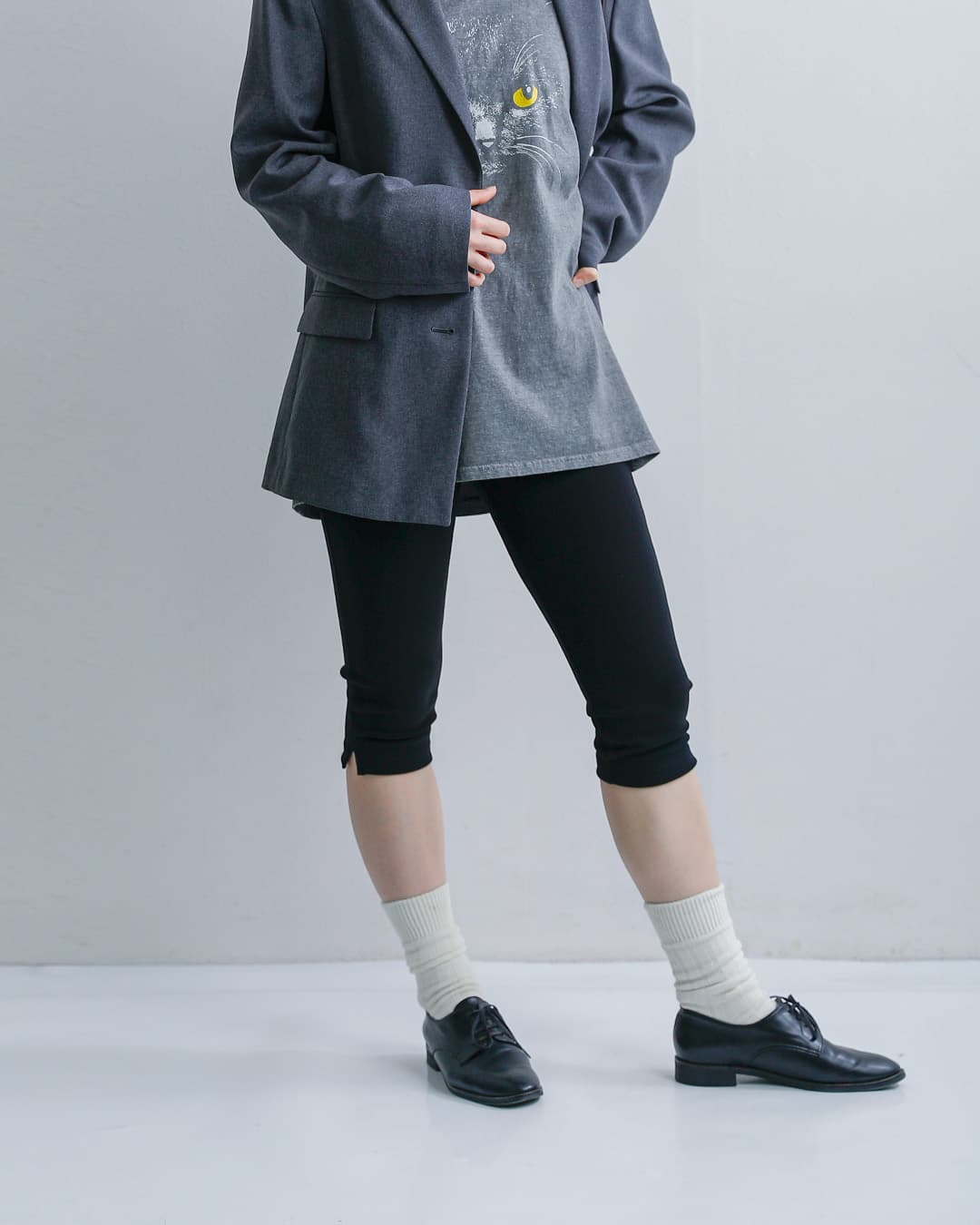 Shinzone シンゾーン ニットジョーゼット ショート レギンスパンツ
