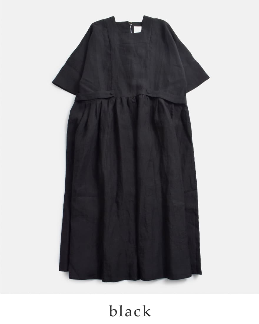 MAGALI 袖9分丈　羽織り　黒　コットン100% 美品 MAGALI マガリ コットンリネンブレイド / ハイカウント コルトレイク