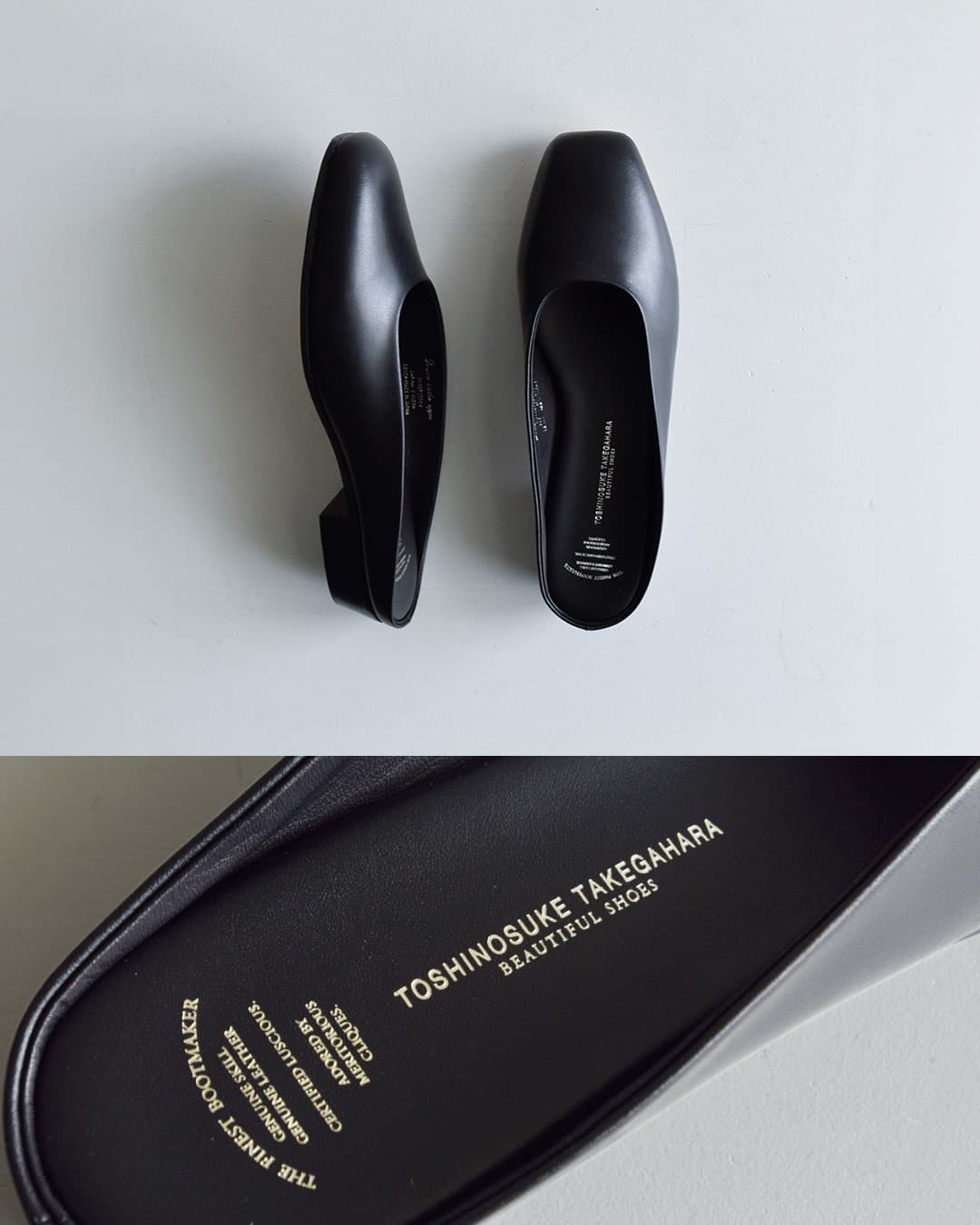 3こ1】BEAUTIFUL SHOES ビューティフルシューズ キップレザー スクエア