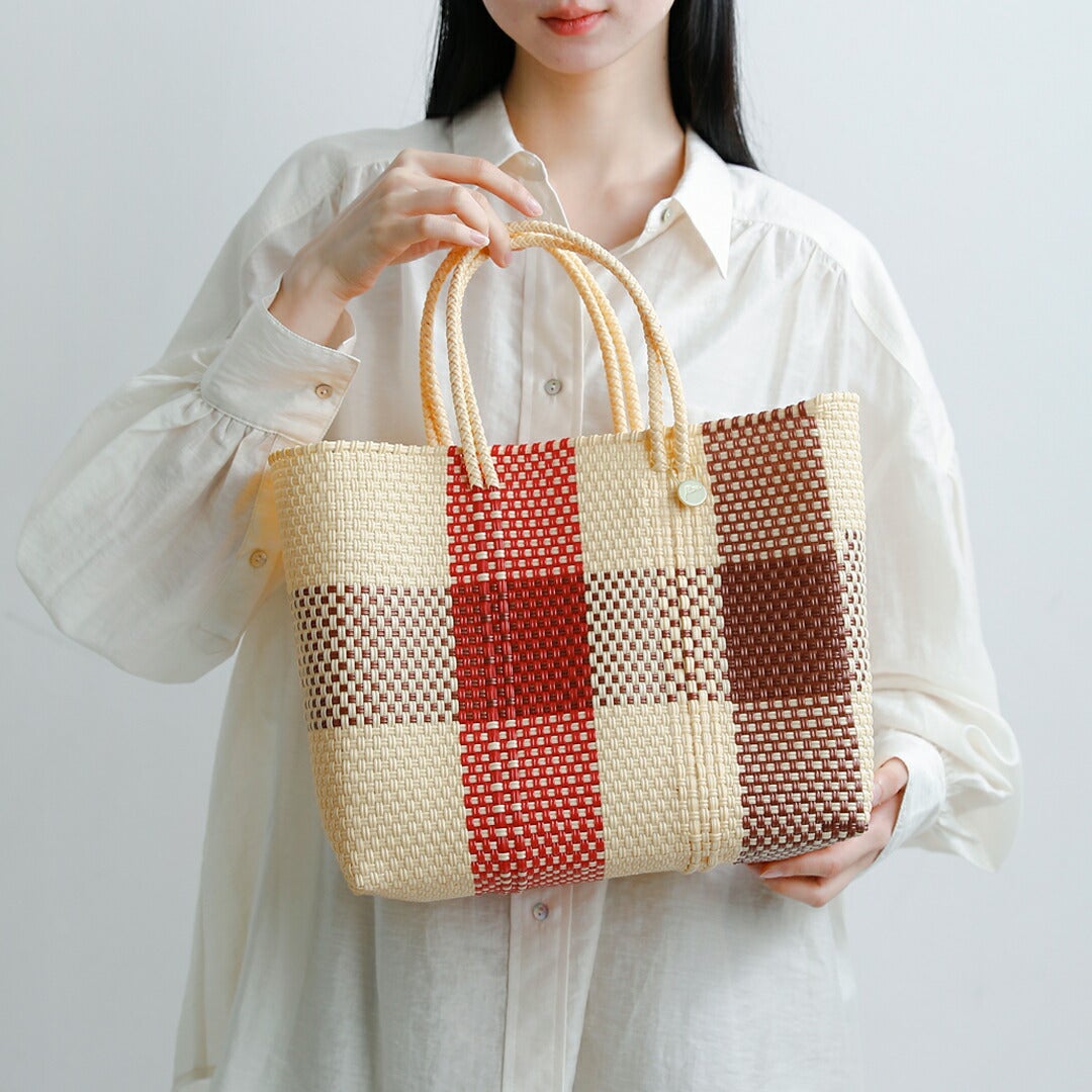 Letra レトラ メルカドバッグ Sサイズ “TABLERO / 3COLORS CHECK