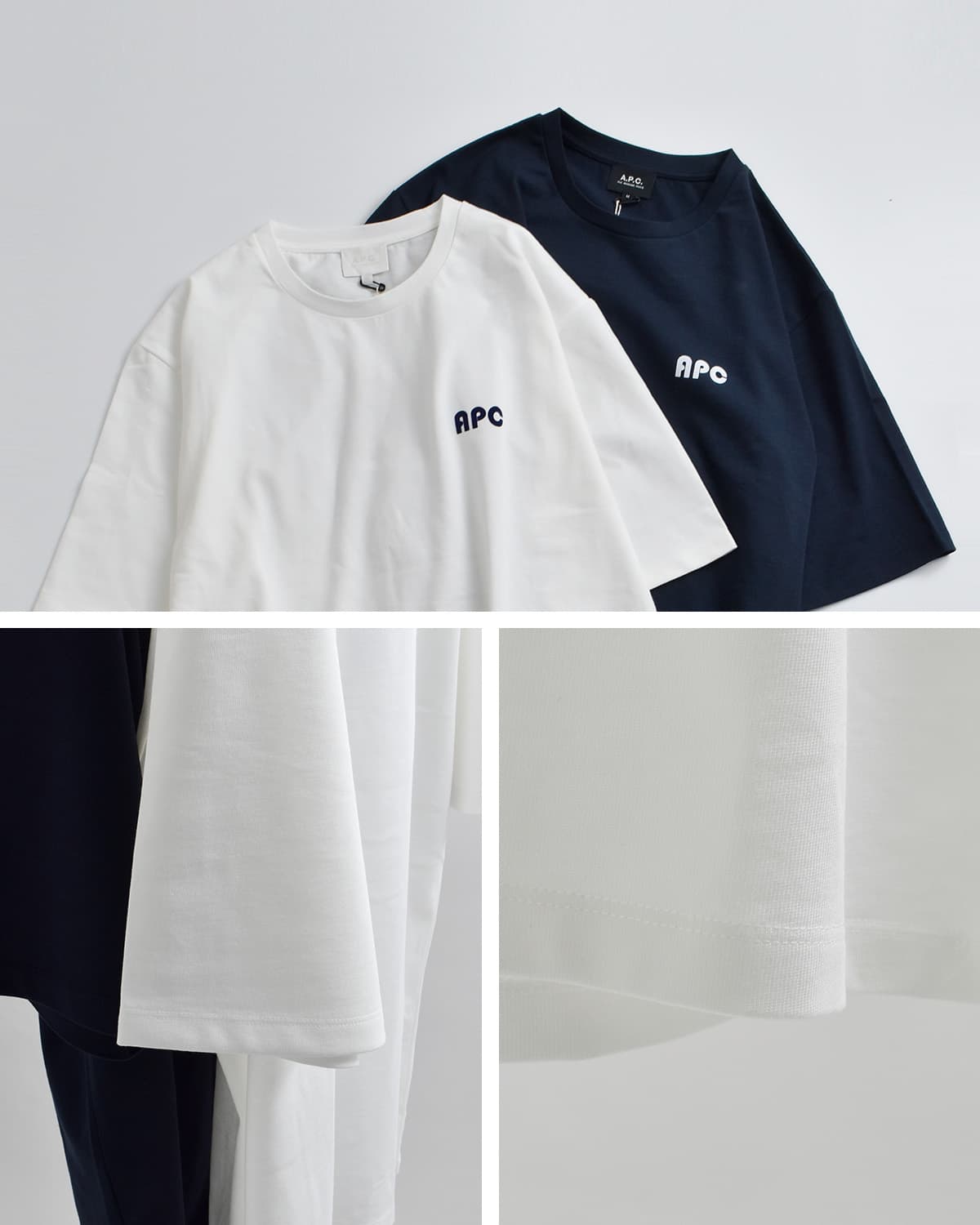 20%OFF】A.P.C. アー ペー セー 天竺 バイカラー ロゴ 半袖Tシャツ
