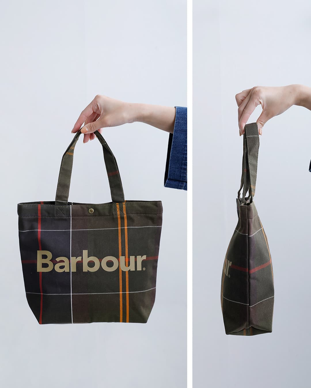 Barbour バブアー ミニ テルフィールド タータンチェック トートバッグ
