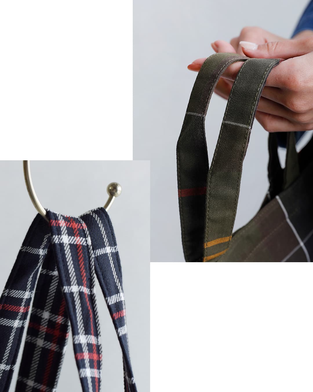 Barbour バブアー ミニ テルフィールド タータンチェック トートバッグ