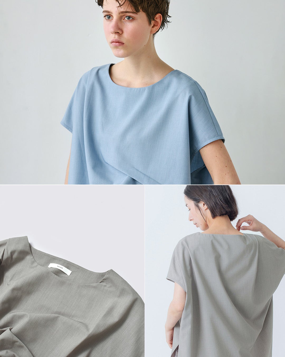 kelen ケレン フレンチスリーブ タックデザイン トップス FED