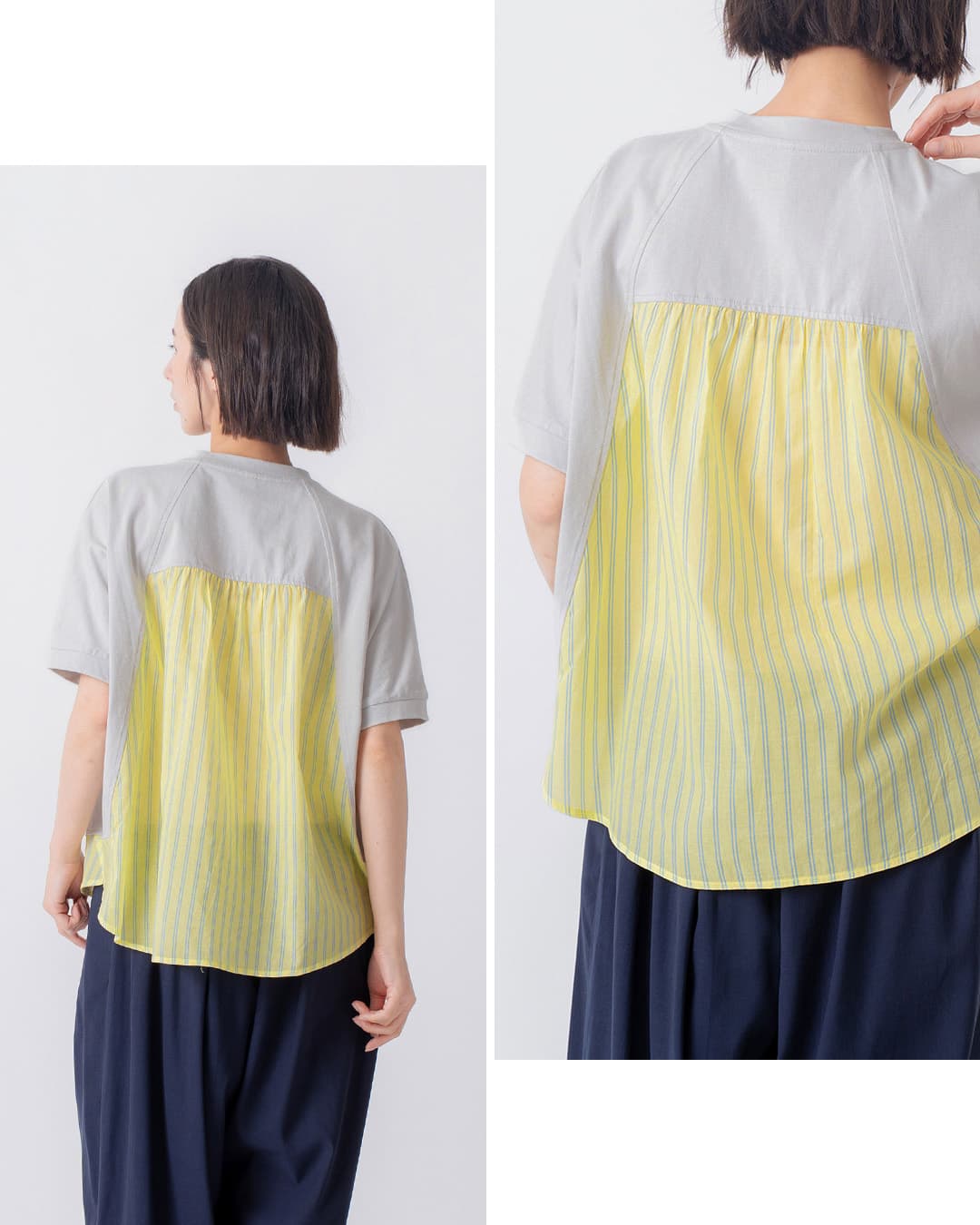 30%OFF】kelen ケレン 80ローン コットン ストライプ ドッキング