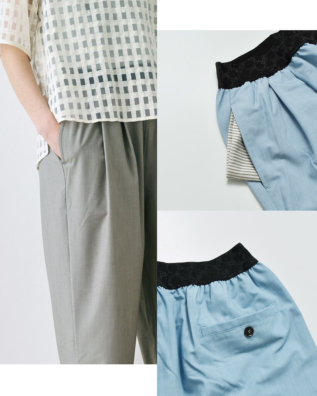 30%OFF】kelen ケレン ジャガードゴム ウエスト イージーパンツ ELASTY
