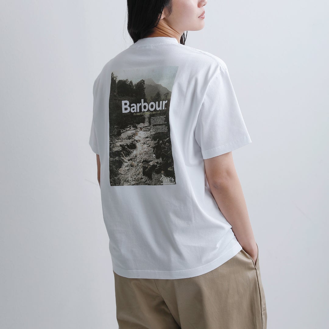 Barbour バブアー コットン グラフィック オーバーサイズ Tシャツ