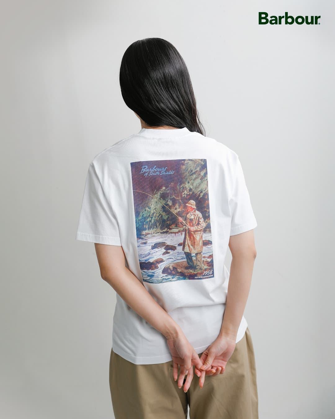 Barbour バブアー コットン グラフィック オーバーサイズ Tシャツ