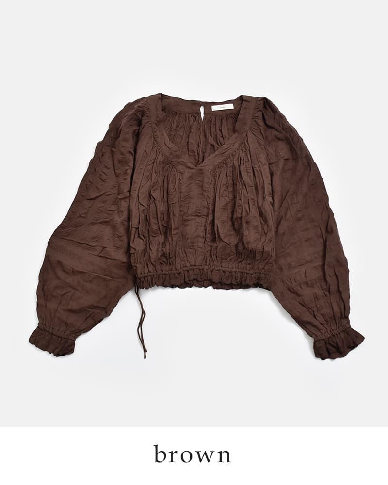 anuke アンヌーク ギャザー ボリューム ブラウス Gather Volume Blouse