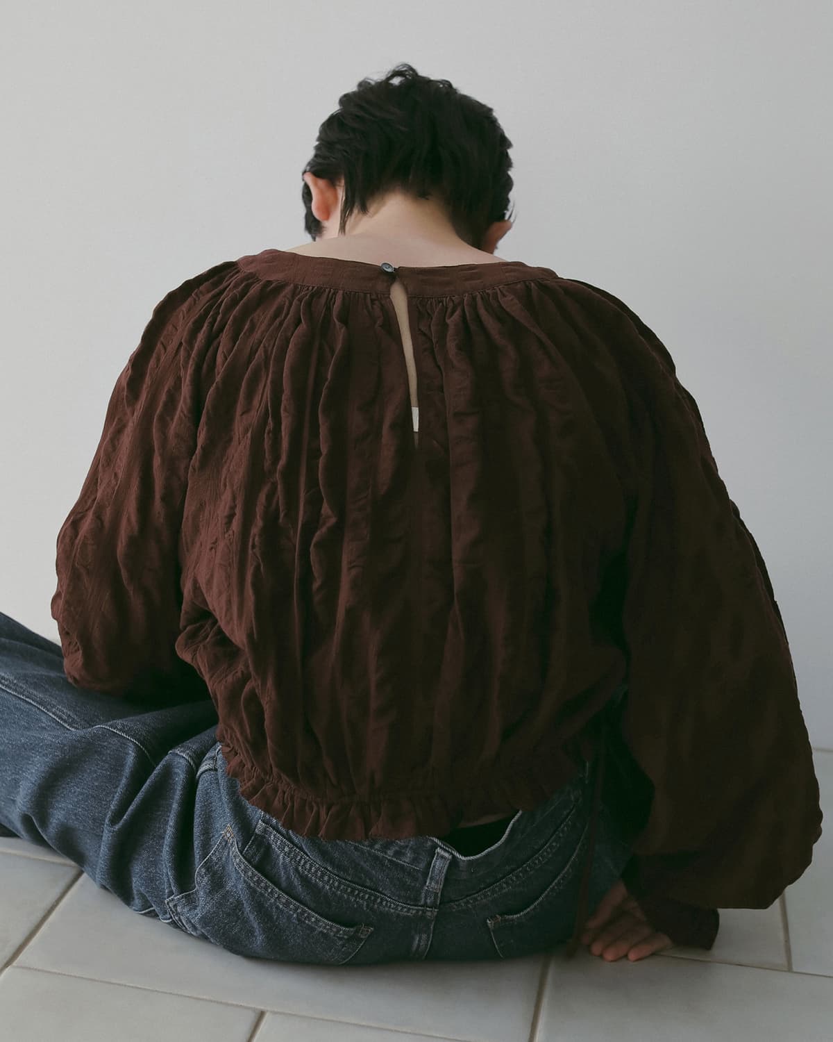 anuke アンヌーク ギャザー ボリューム ブラウス Gather Volume Blouse