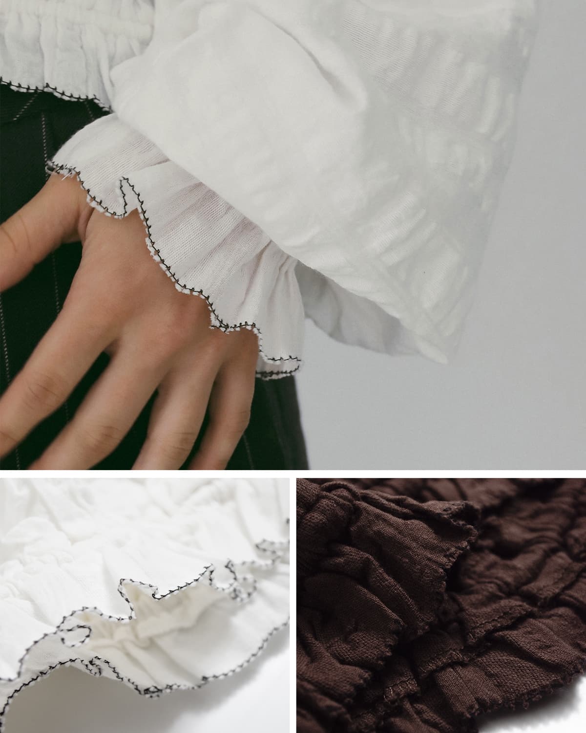 anuke アンヌーク ギャザー ボリューム ブラウス Gather Volume Blouse
