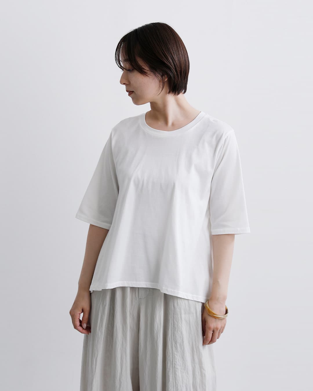 30%OFF】MidiUmi ミディウミ 60天竺 コットン バック ギャザー プル