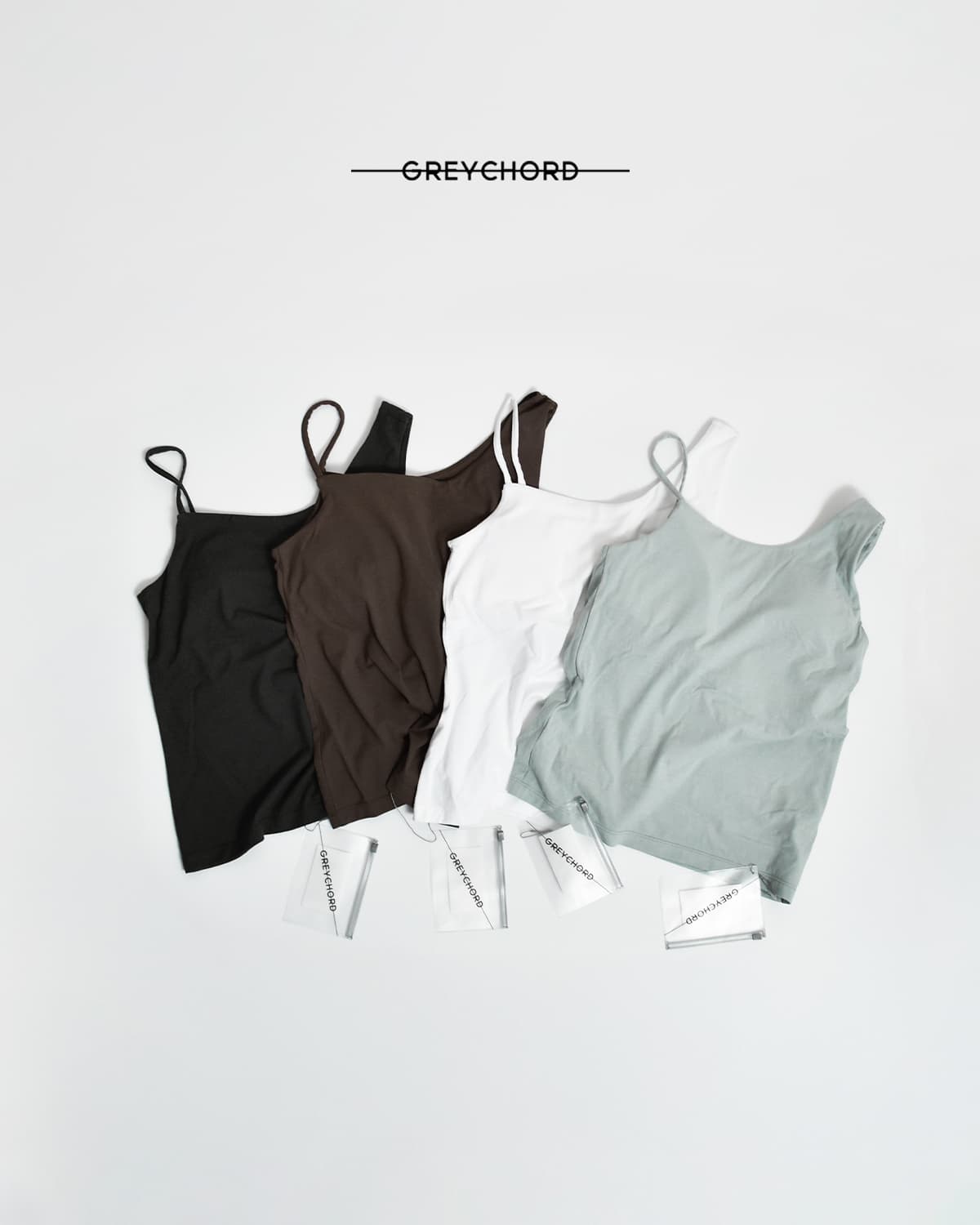 LCDC アシンメトリー グレー タンクトップ GREYCHORD グレーコード コットン アシンメトリー タンクトップ “EMI