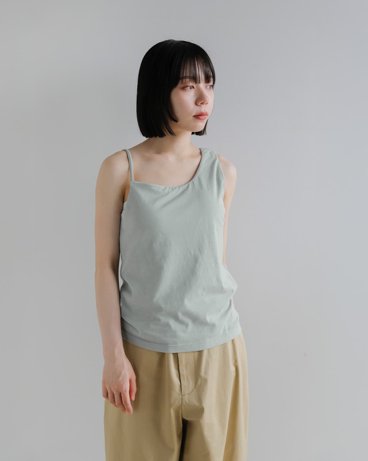 GREYCHORD グレーコード コットン アシンメトリー タンクトップ “EMI