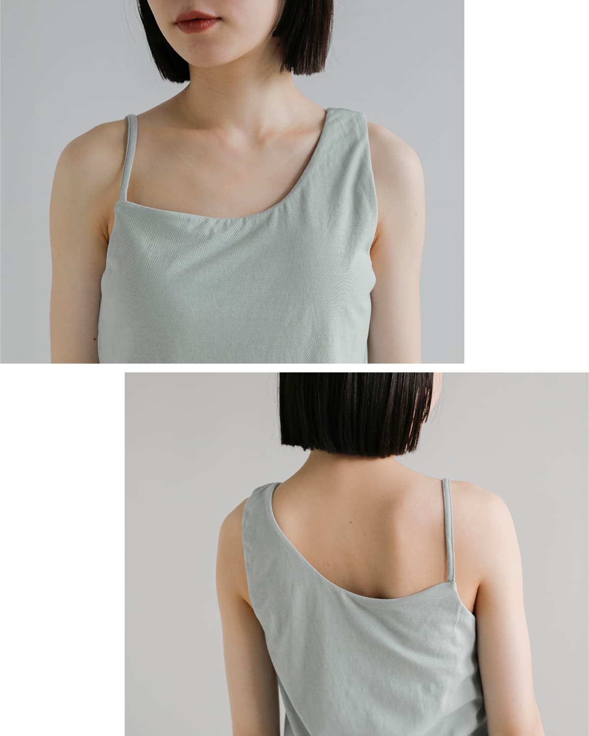 GREYCHORD グレーコード コットン アシンメトリー タンクトップ “EMI