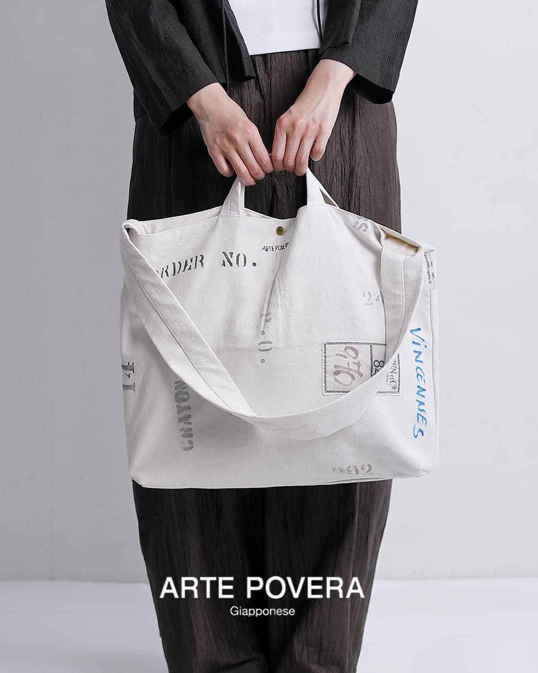 ✨未使用✨TRAVER トレヴァー ガーメントバッグ リネン 2way ARTE POVERA アルテポーヴェラ フランスUSEDシーツミックス リメイク
