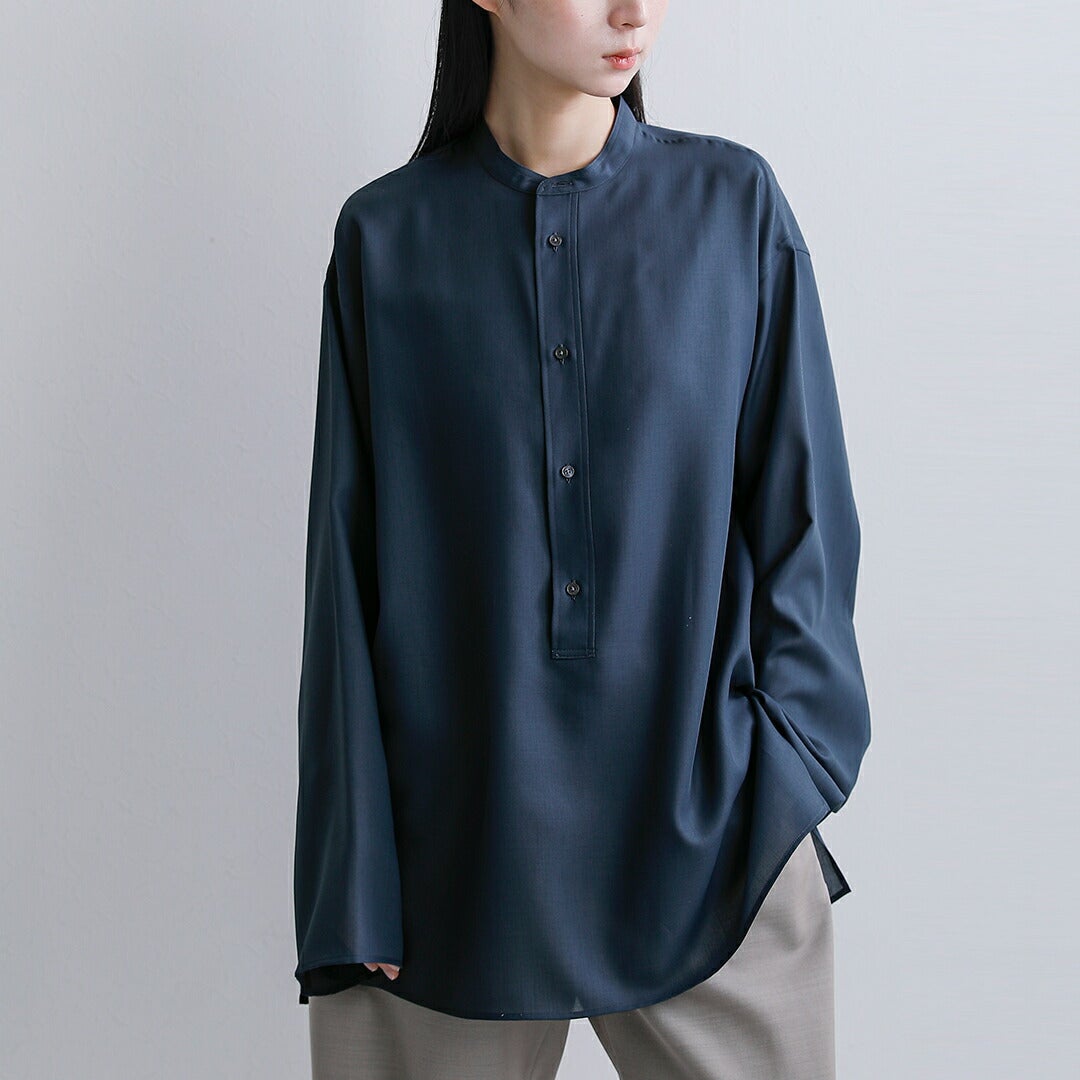 LOEFF ロエフ ヘンリーネック ロングスリーブ シャツ 8811-2-000006