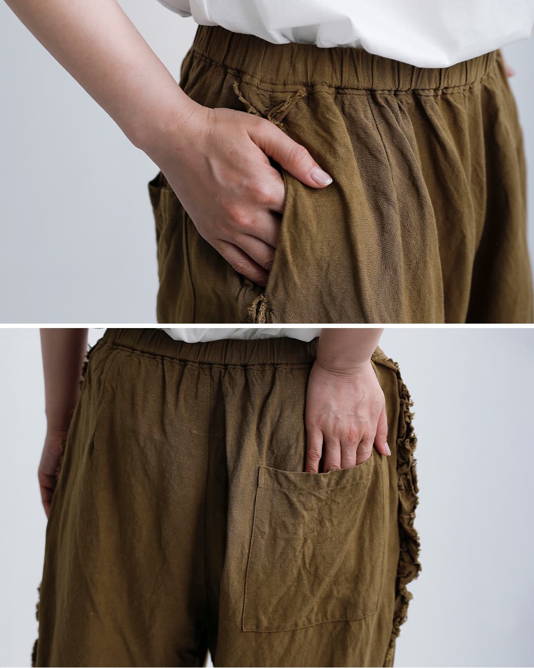 30%OFF】Gauze# ガーゼ リネンビスコース ビビアン パンツ LINEN