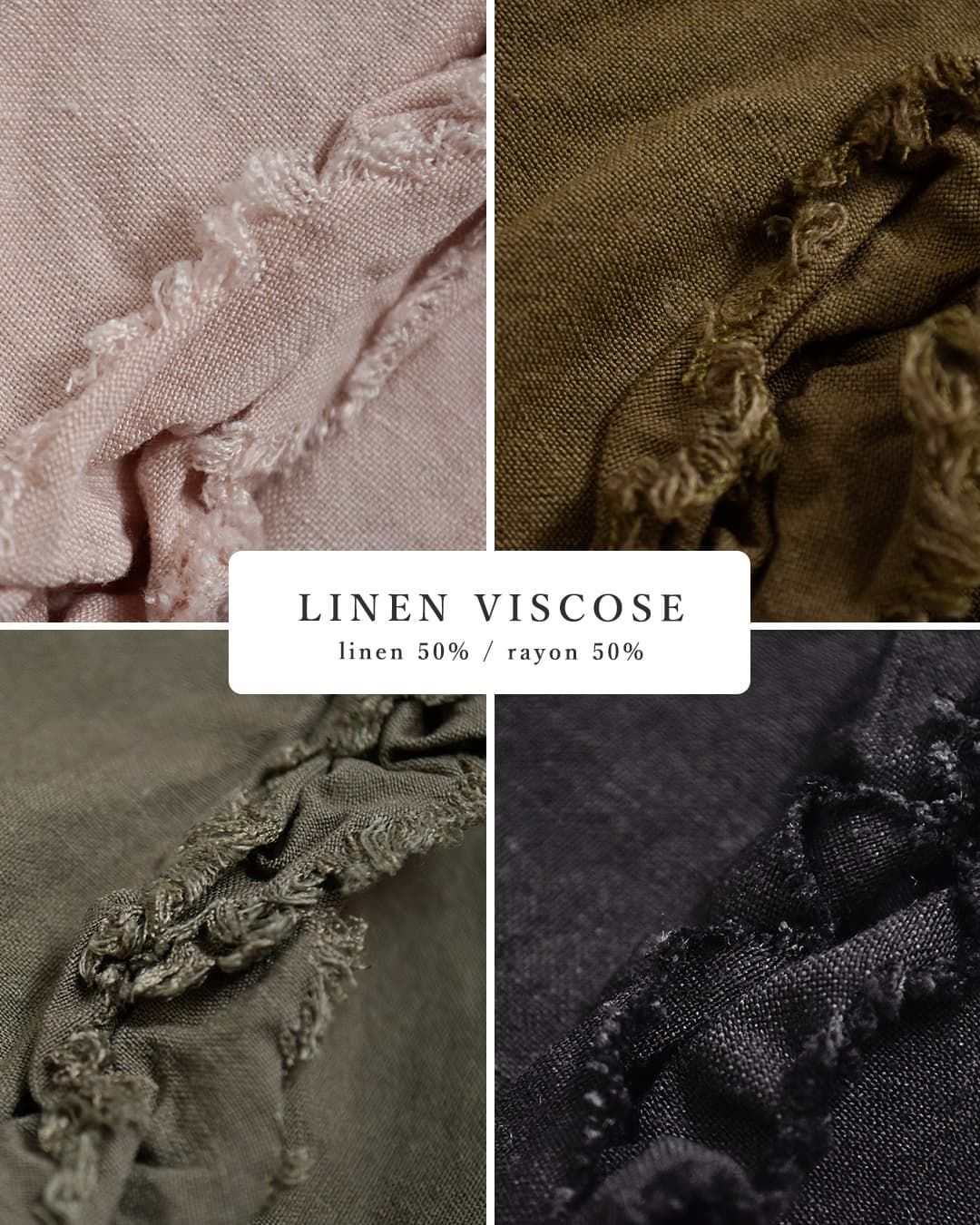Gauze# ガーゼ リネンビスコース ビビアン パンツ LINEN VISCOSE