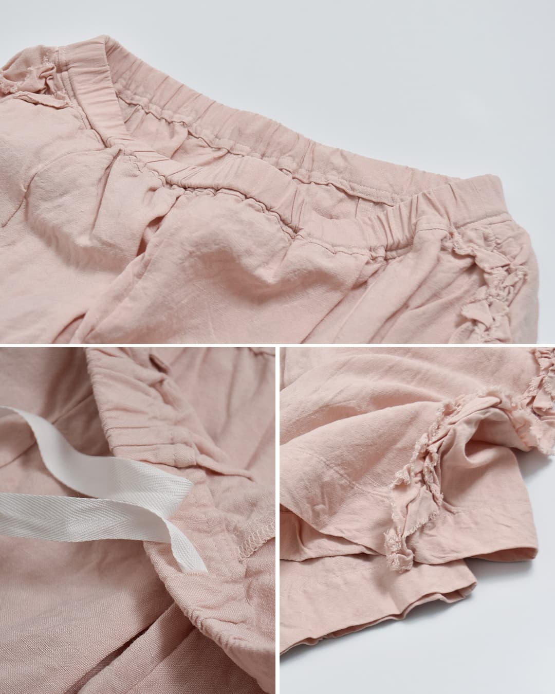 Gauze# ガーゼ リネンビスコース ビビアン パンツ LINEN VISCOSE