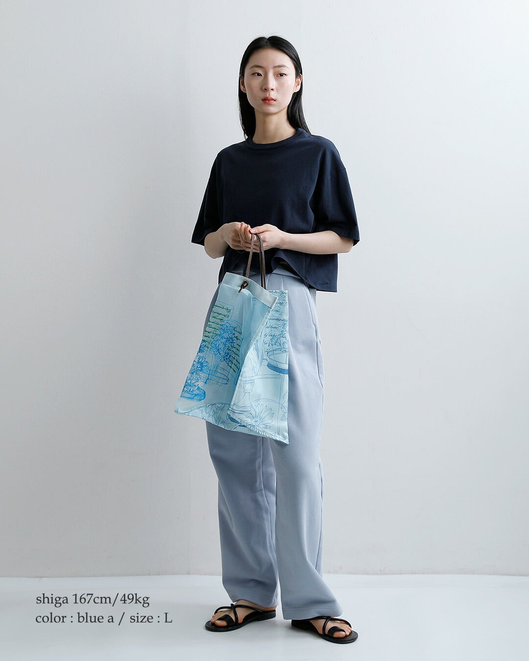 manipuri マニプリ オーガンジー シルク トートバッグ Lサイズ orgsilk