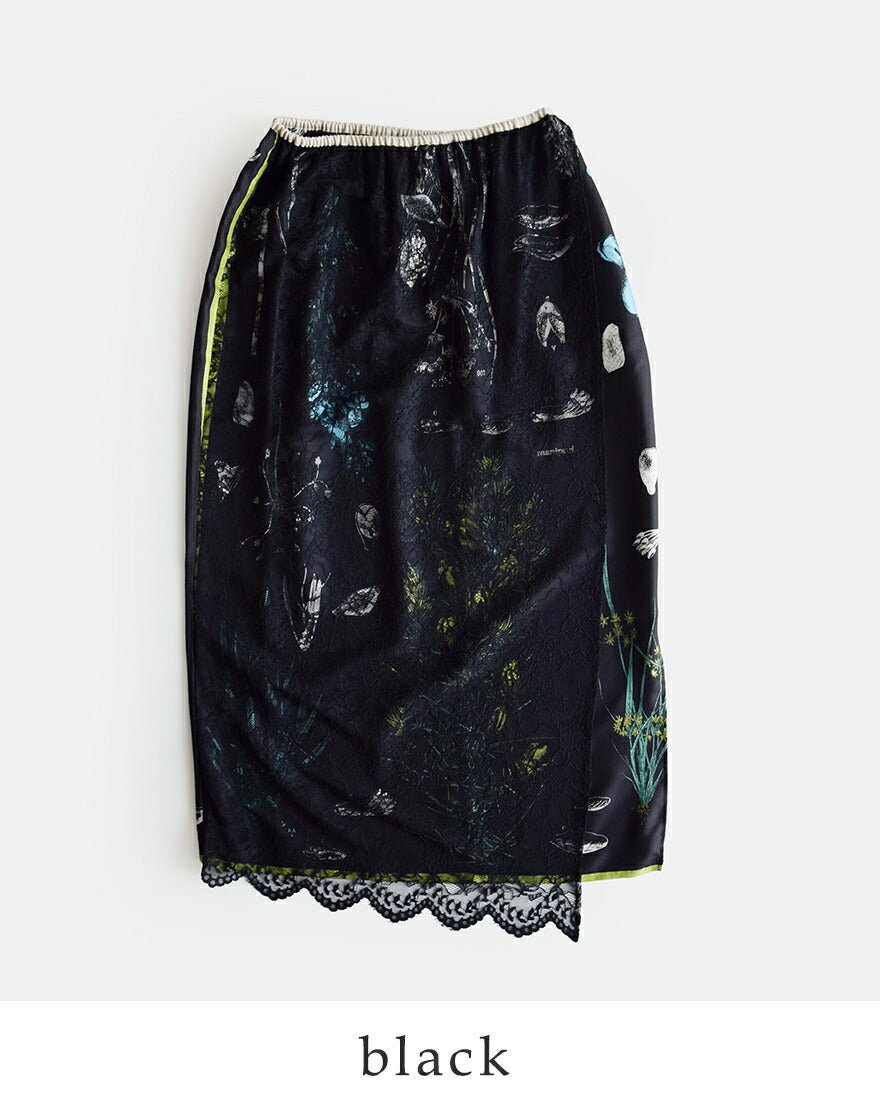 クーポン対象】【50%OFF】manipuri マニプリ シルク レース ボタニカル