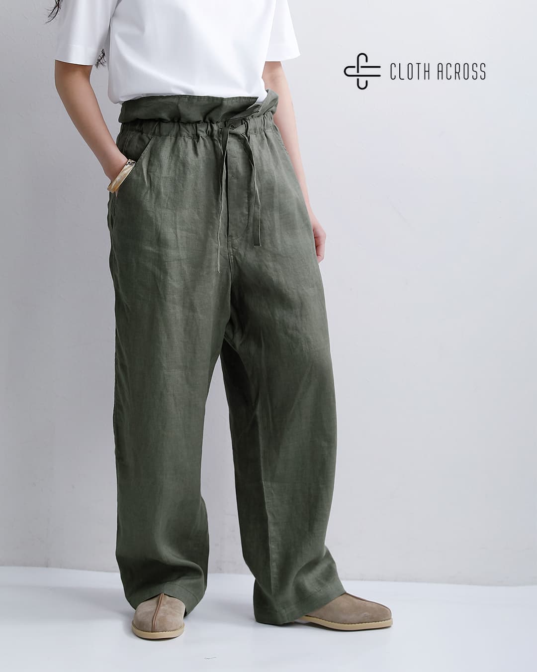 30%OFF】CLOTH ACROSS クロスアクロス リネン ミリタリー イージー