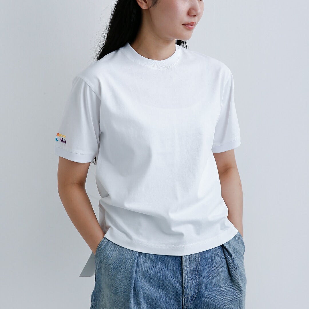 CLOTH ACROSS クロスアクロス コットン 天竺 エッジング加工 刺繍 T