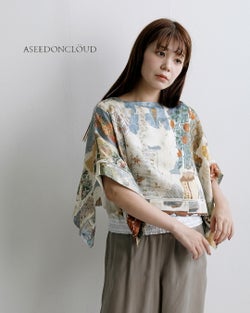 ASEEDONCLOUD アシードンクラウド コットン フロシキ ブラウス