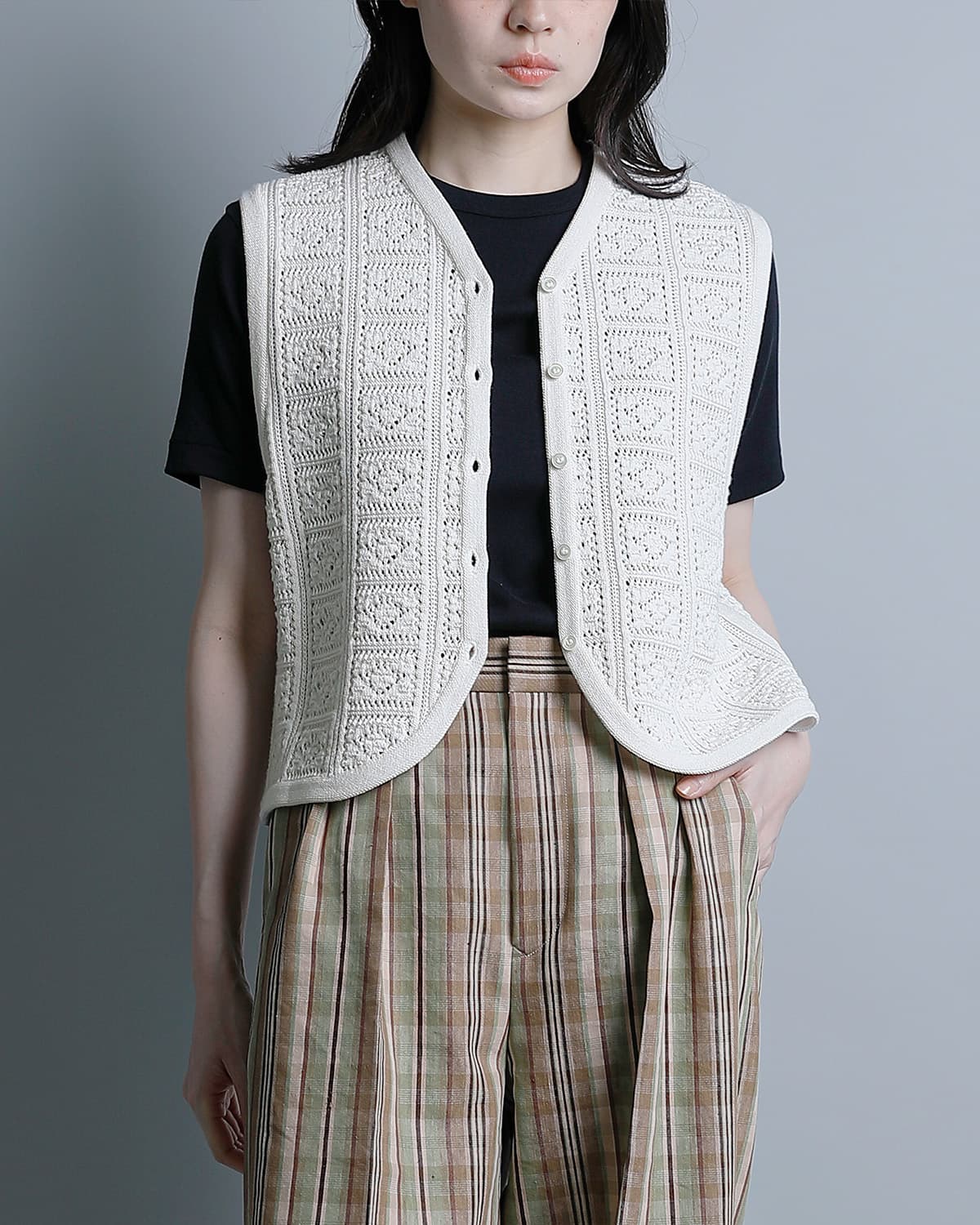 3こ1】【30%OFF】BATONER バトナー グラッシーレース オープン ベスト