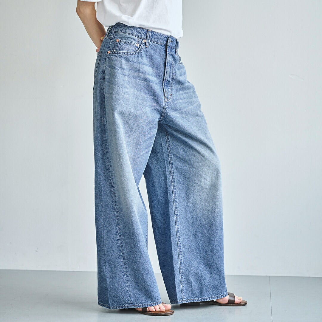 kha:ki カーキ 8oz ライト バギー 綿麻 デニム パンツ LIGHT BAGGY