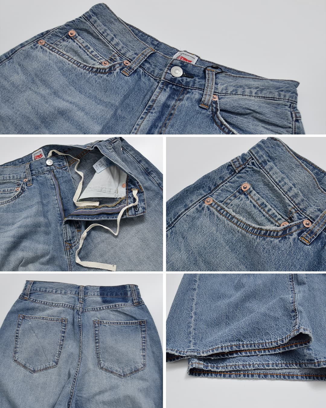 kha:ki カーキ 8oz ライト バギー 綿麻 デニム パンツ LIGHT BAGGY